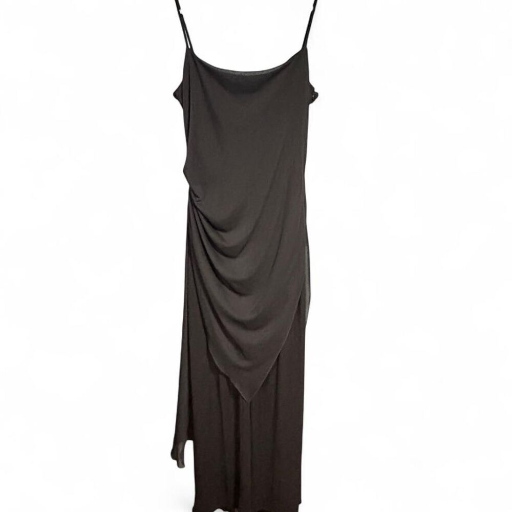 Tempo Paris Women's Black Wide Leg Elegant Formal rayon Jumpsuit Size Medium